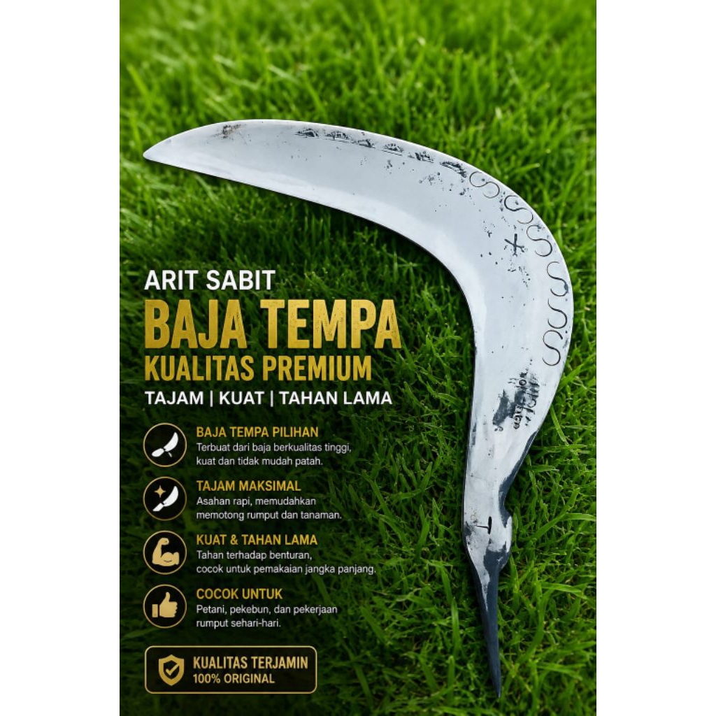 Arit pengaritan baja rumput cap mata SS putihan shap 1