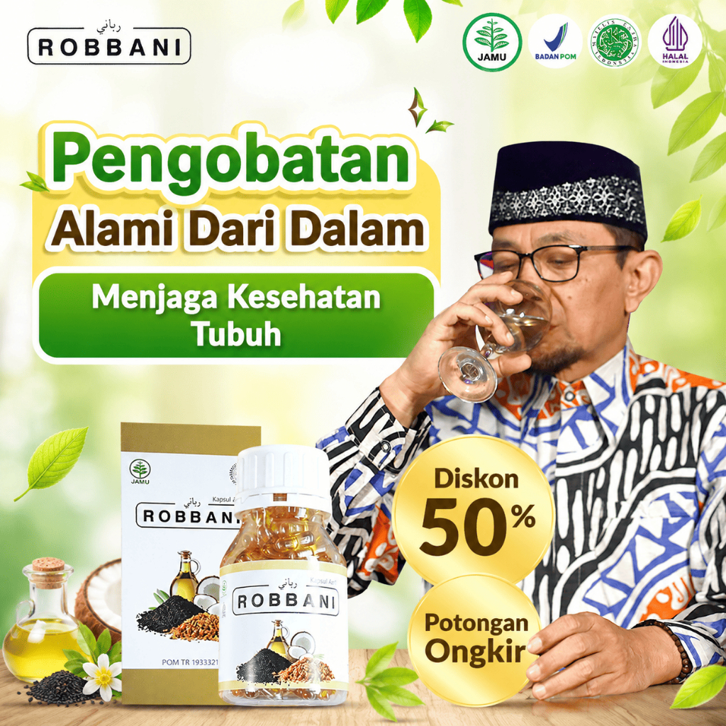 Robbani Kapsul Herbal 4in1 Original | BPOM Halal | Habbatusauda | VCO | Propolis