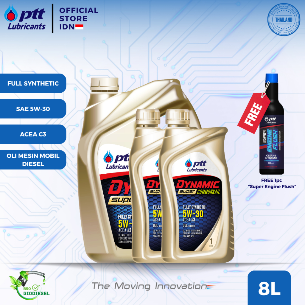 PTT Dynamic Super Commonrail Synthetic SAE 5W-30 ACEA C3-16 [6+2L]