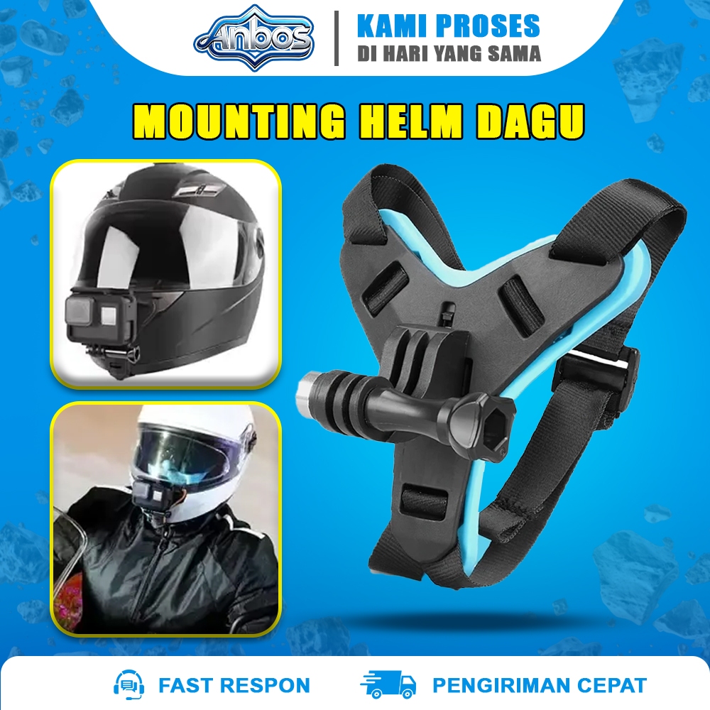 Holder Helm Dagu untuk Action Camera Universal Anti Goyang Touring MotoVlog