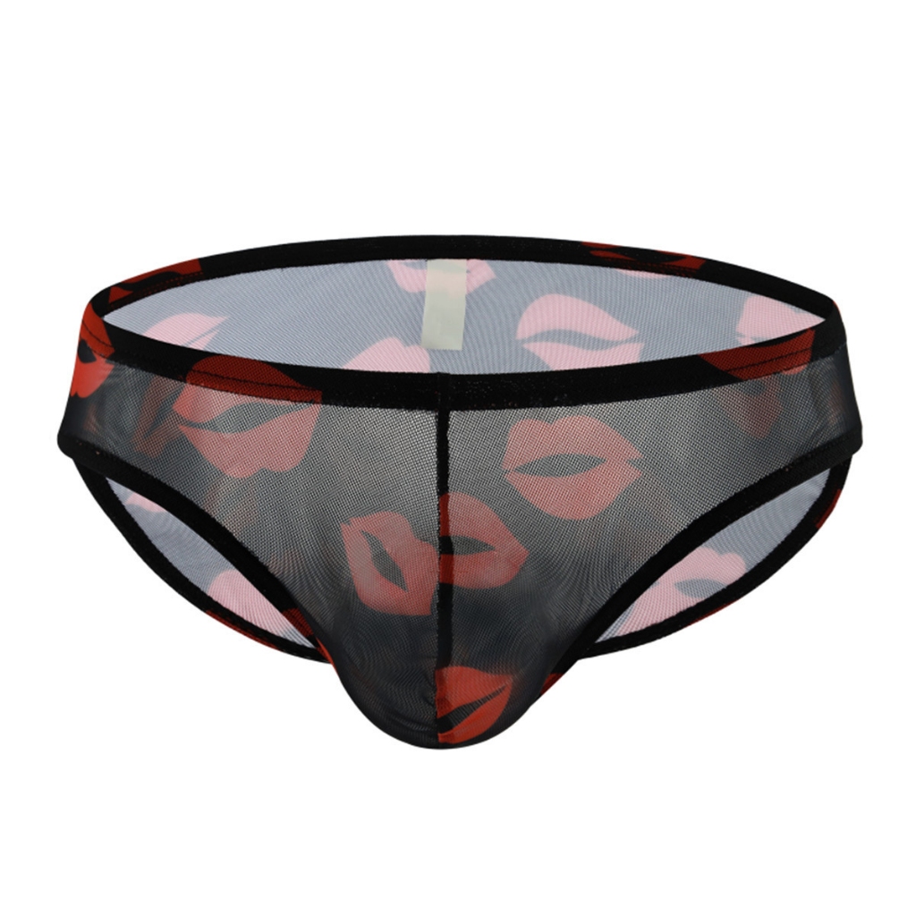VANSKOOS Transparent Men Brief CD Celana Dalam Pria Transparan Hitam 24XKK