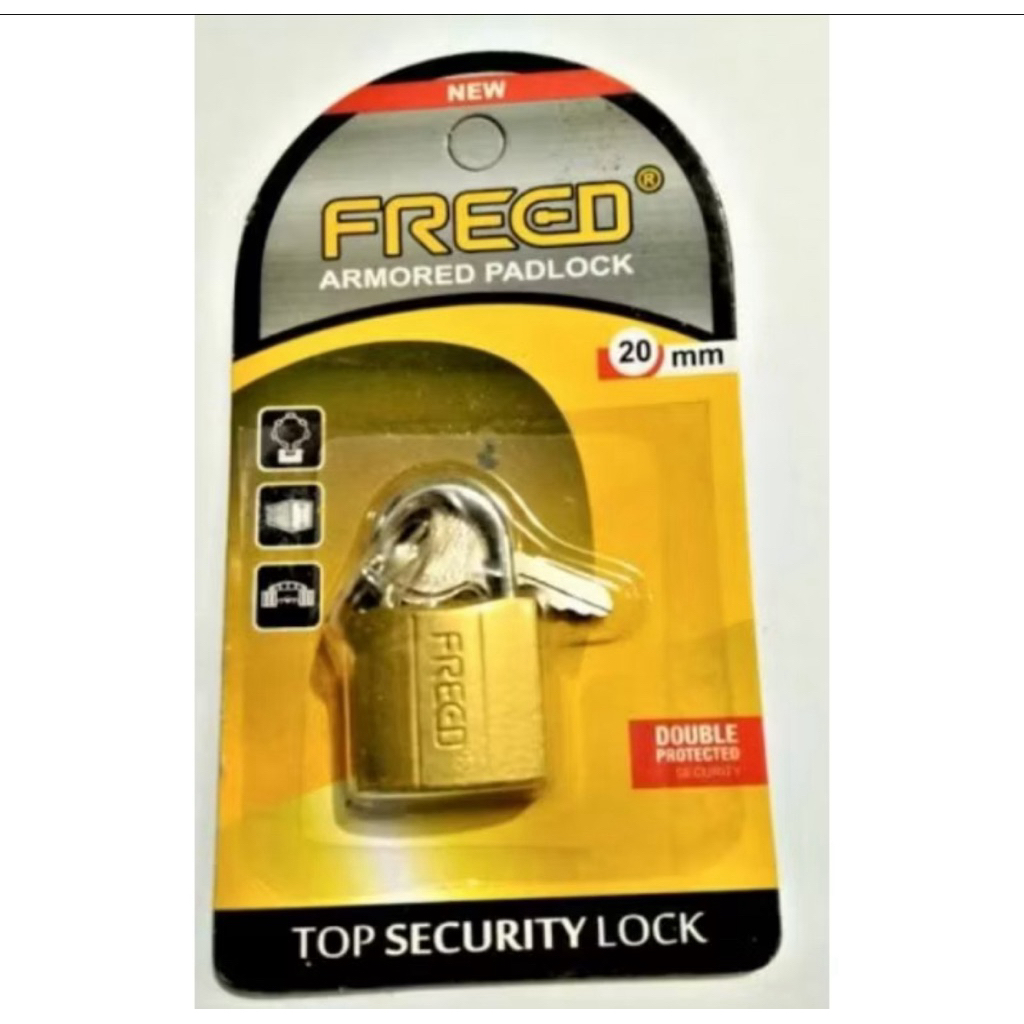 Gembok Kuning Pres FREED 20 MM Gembok Koper 20mm