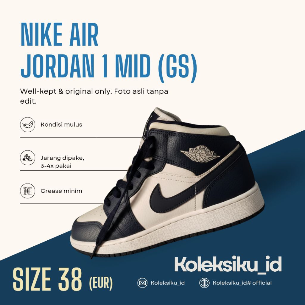 NIKE Air Jordan 1 Mid (GS) Second