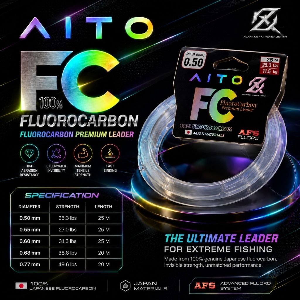 AXZ Aito Fluorocarbon Premium Leader 100% Fluorocarbon