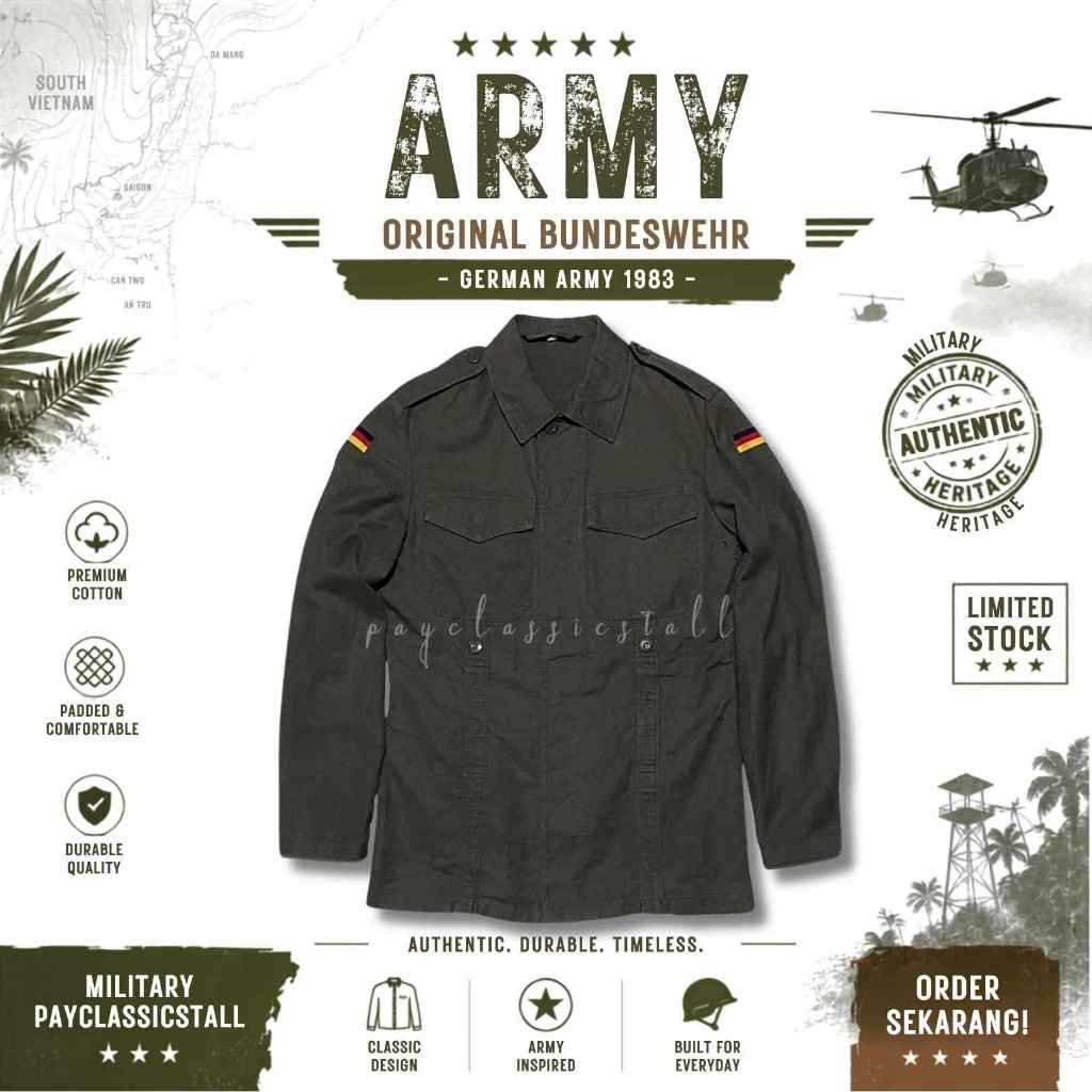 Kemeja Militer Jerman original Bundeswehr