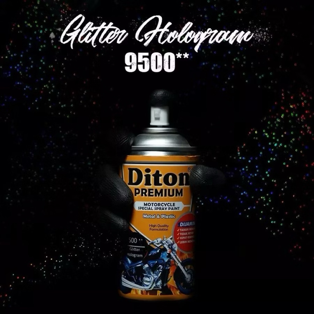DITON PREMIUM GH 9500** GLITTER HOLOGRAM (300CC) | CAT SEMPROT PILOX PILOX GLITTER HOLOGRAM MURAH | 