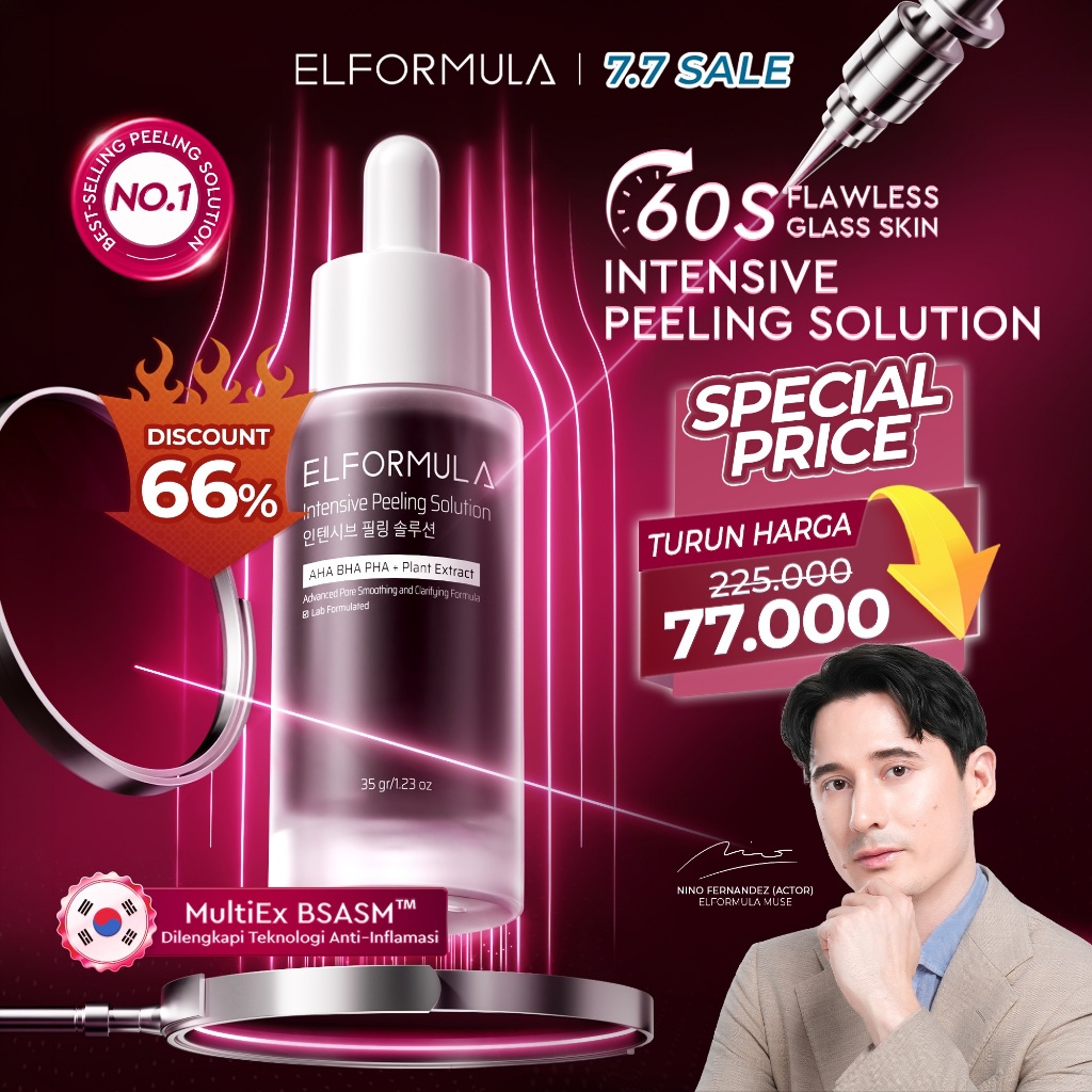 [TURUN HARGA] ELFORMULA Intensive Peeling Solution - Peeling Serum Dark Spot Glass Skin Eksfoliasi W
