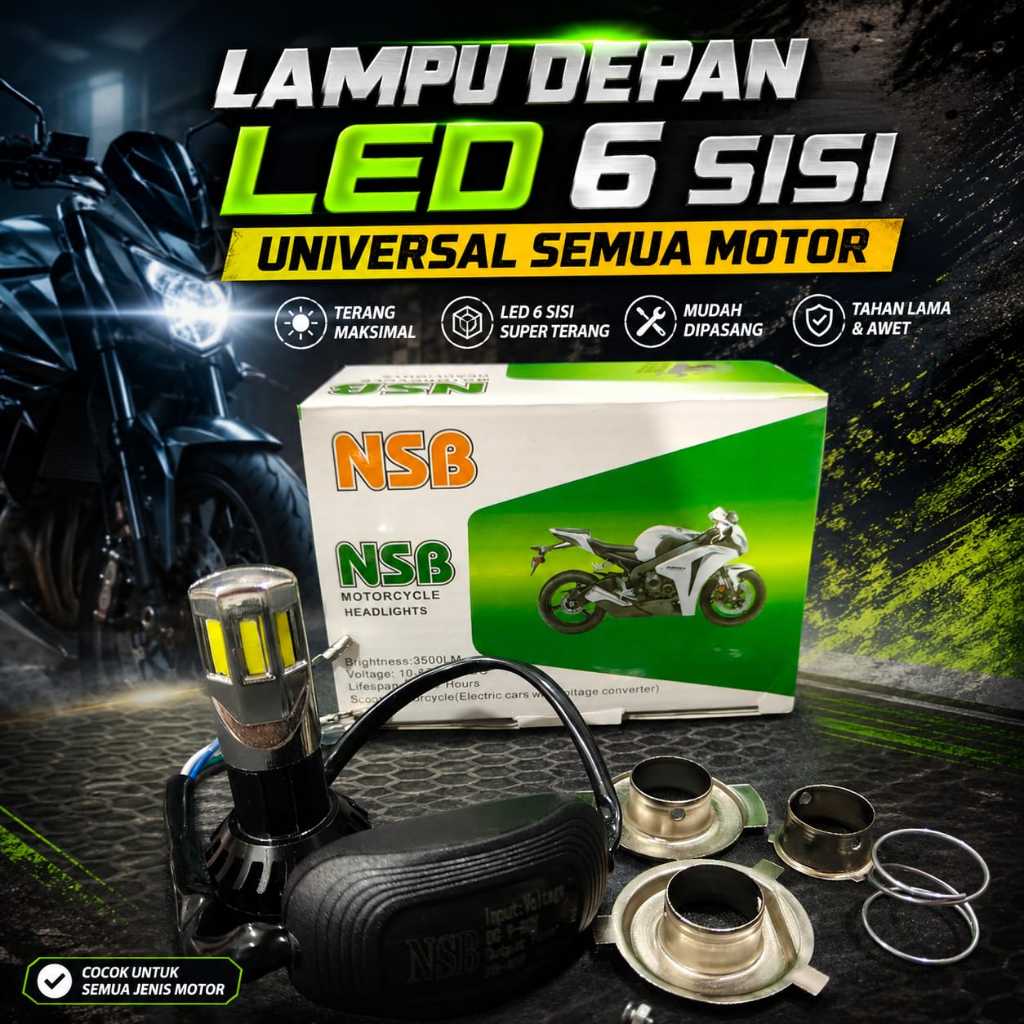 Lampu led lampu depan 6 sisi lampu 6 sisi universal lampu 6 sisi universal