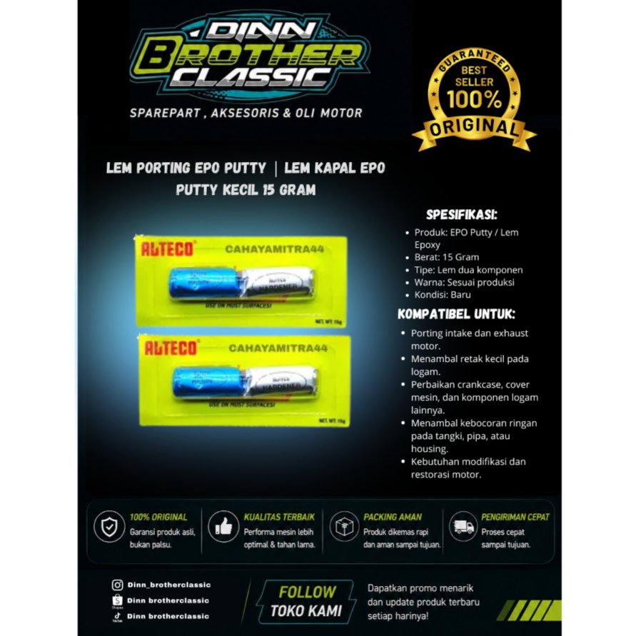 LEM PORTING EPO PUTTY | LEM KAPAL EPO PUTTY KECIL 15 GRAM