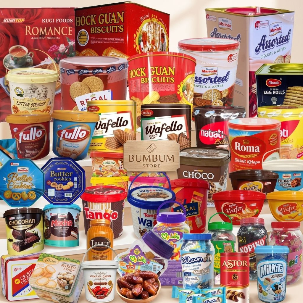 Aneka Biskuit Wafer Permen Snack , Jajan Kaleng Toples - Tango , Nabati , Yupi , Dilan , Sonice Dll