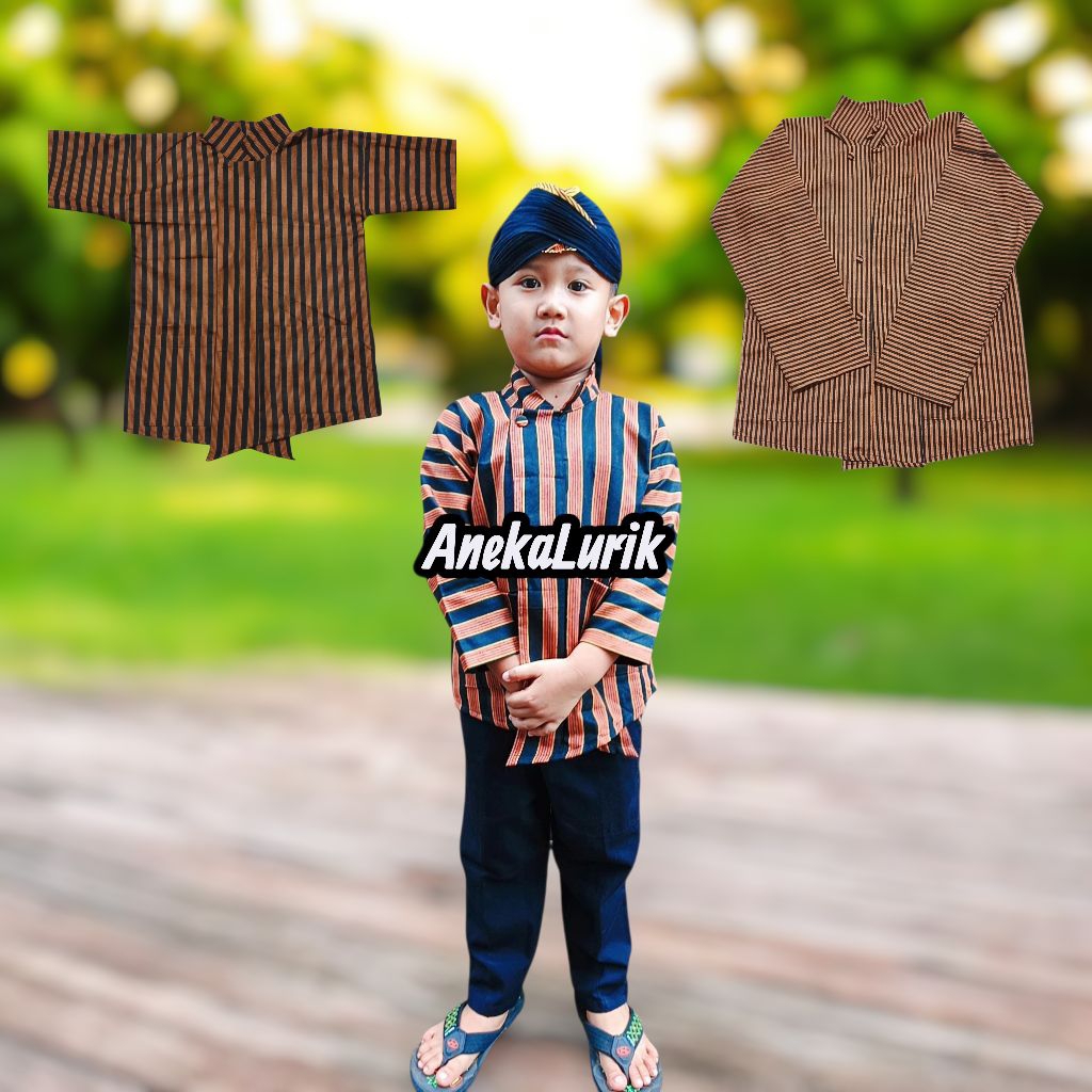 surjan lurik premium anak laki-laki baju adat jawa modern jogja solo