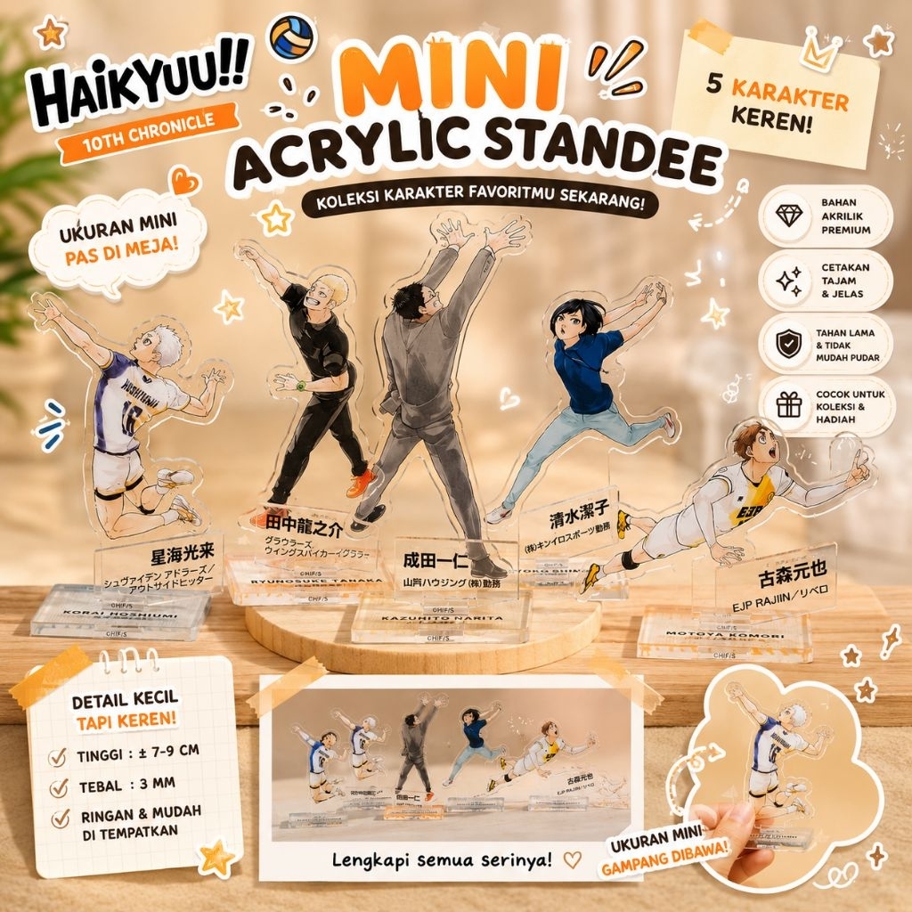 Mini Acrylic Standee - Haikyuu 10th Chronicle Merch