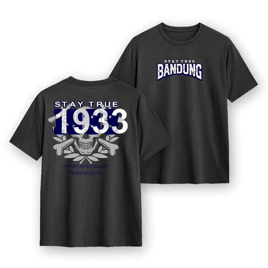 Kaos Bandung Stay True 1933 T-Shirt Putih Cotton Combed Premium - Baju Distro Bandung Pride unisex