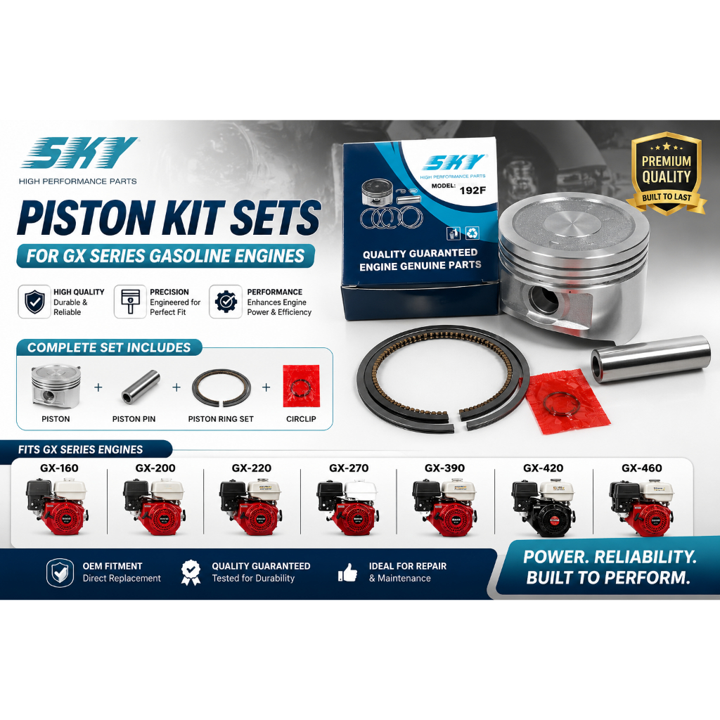 SKY Piston Kit SET piston untuk engine dan genset gx160 gx200 gx220 gx270 gx390 gx420 gx460 mesin ho