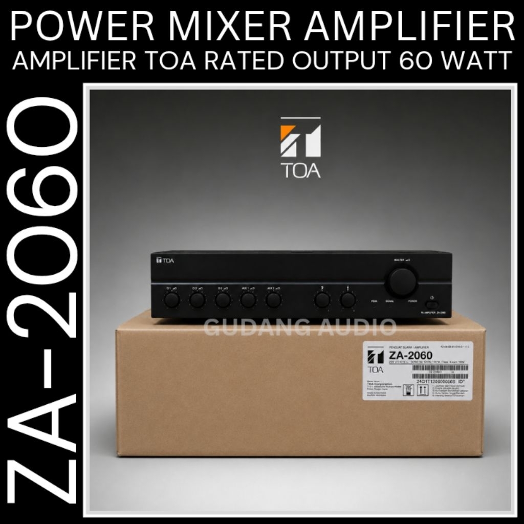 ZA-2060 POWER MIXER AMPLIFIER TOA ZA-2060 ZA 2060 60 WATT ORIGINAL AMPLI TOA