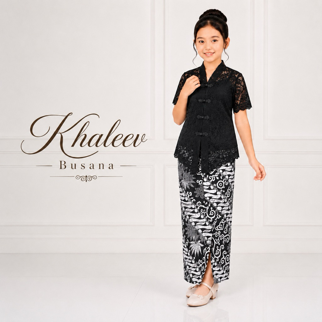 Rok Span Batik Anak Belah Depan/Rok Kebaya Anak/Rok Batik Anak Perempuan SD/Rok Wisuda Anak