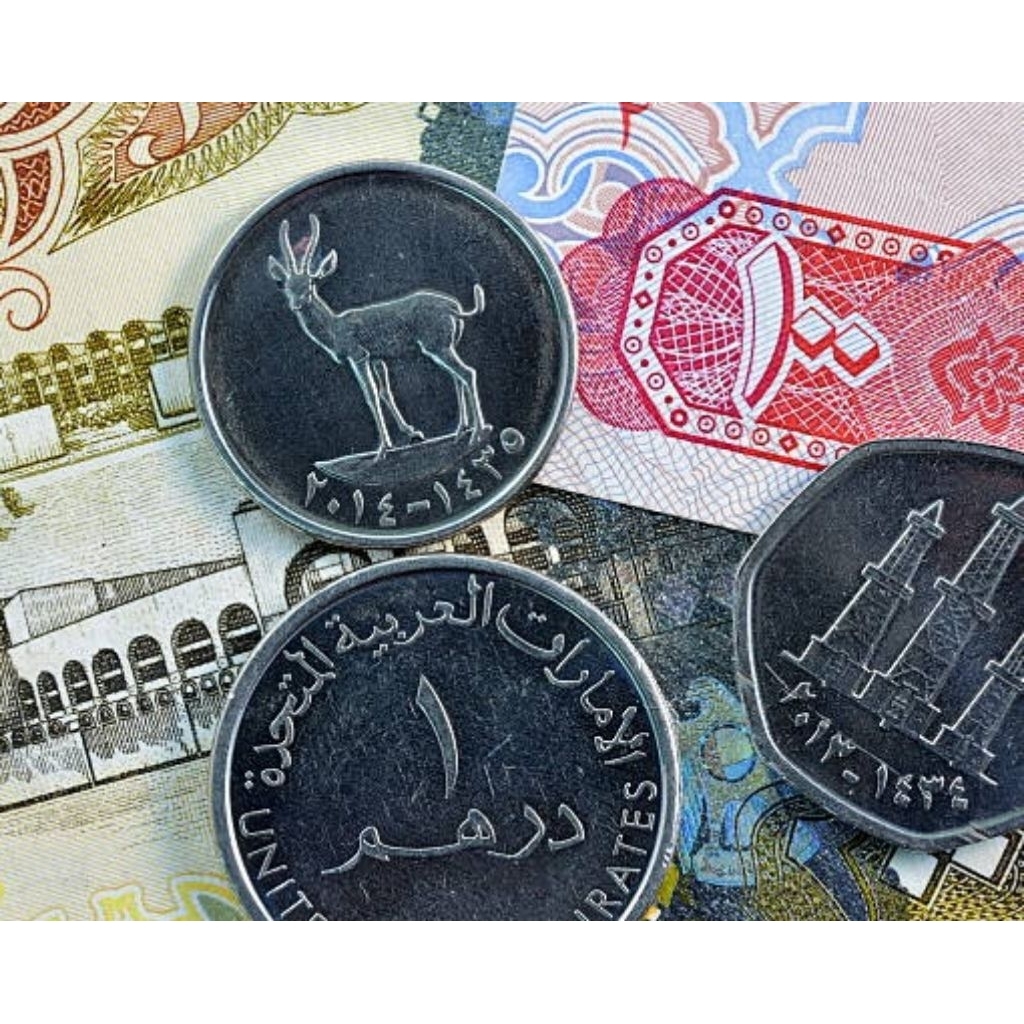 set koin uni emirat 1 dirham 25 Fils 50 Fils