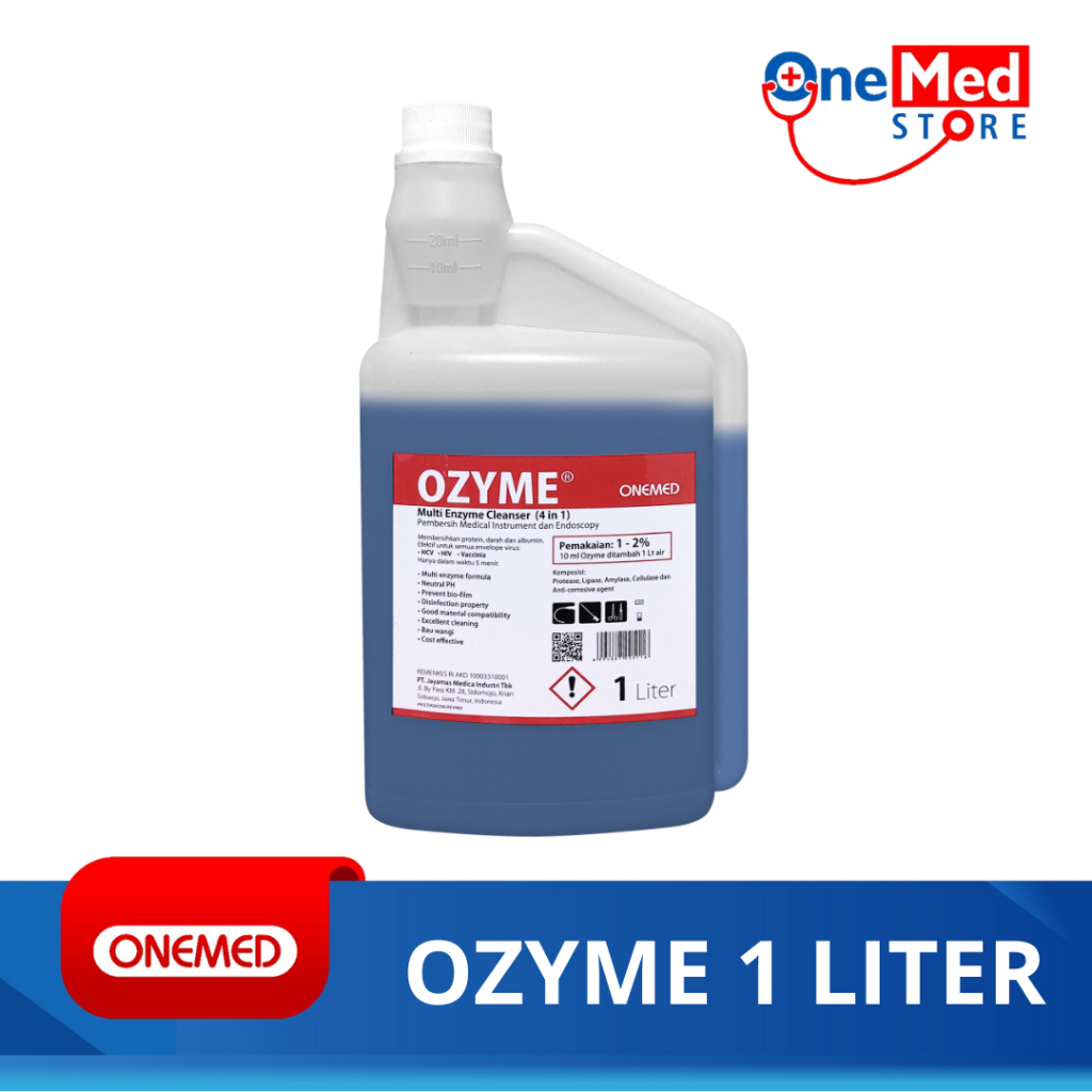 ONEMED Ozyme Multi Enzyme Cleanser 1L (4 in 1) - Pembersih Instrument dan Endoskopi OB