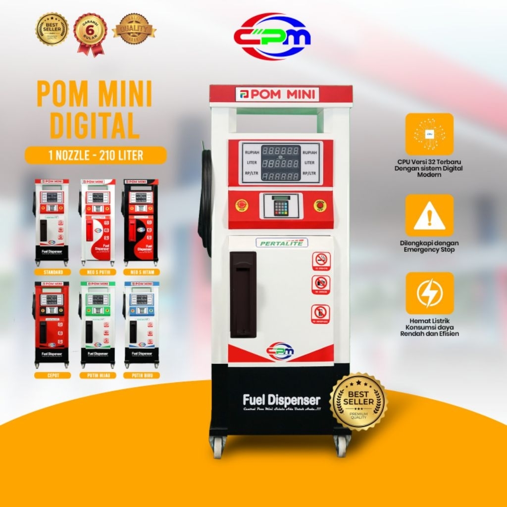 POM MINI - Pertamini Digital 1 Nozzle 210 Liter ( Produk  CPM )