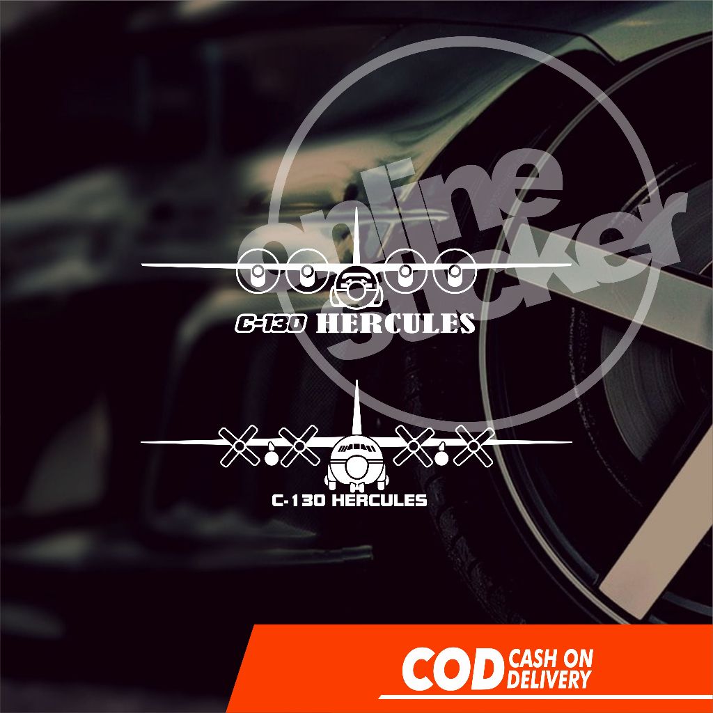 Sticker Pesawat C130 Hercules | cutting menyala