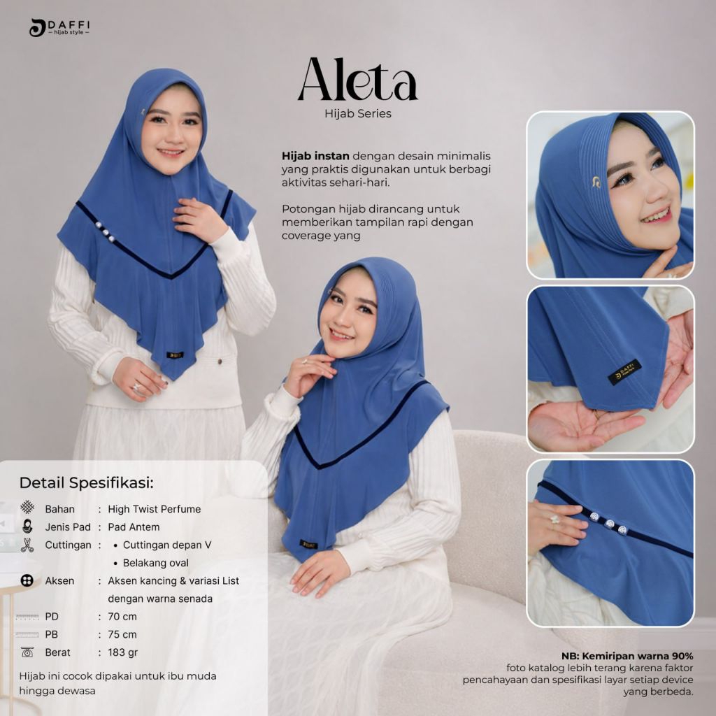 DAFFI HIJAB - ALETA HIJAB INSTAN JILBAB INSTAN PREMIUM DAFFI HIJAB TERBARU