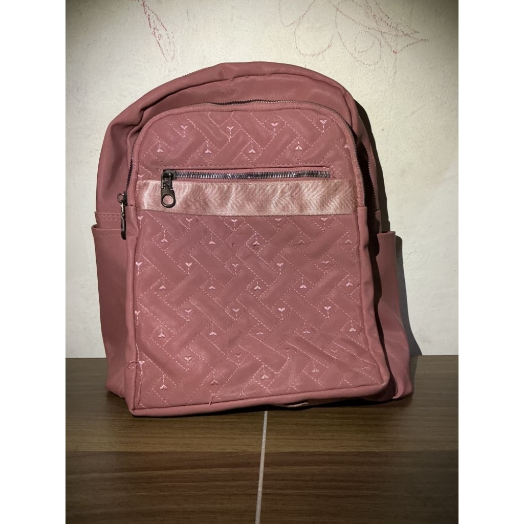 preloved tas ransel mini pink