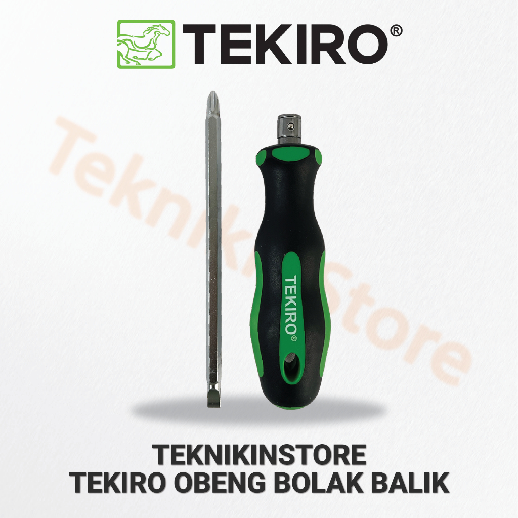 Tekiro Obeng TPR Dua Arah / Obeng TPR Bolak Balik / Two Way TPR Srewdriver
