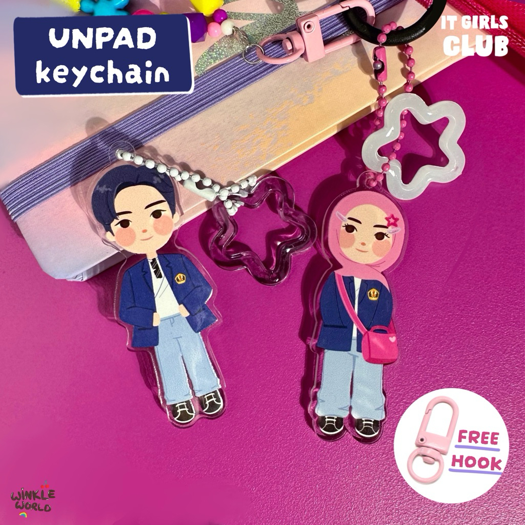 Winkleworld Keychain It Girls UNPAD Universitas Padjadjaran Package / Gantungan Kunci Akrilik Univer