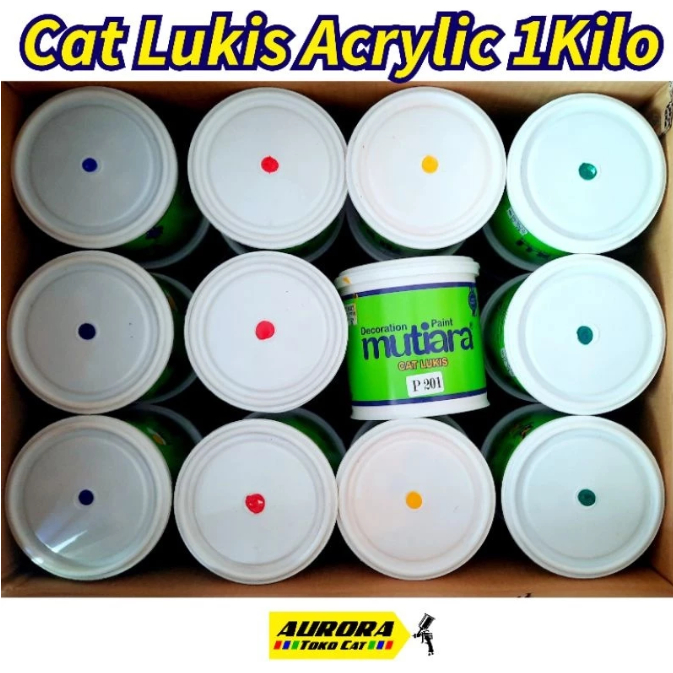 Cat Lukis MUTIARA / AGA  Cat Lukis Gravity Mural Acrylik 1Kilo Cet Akrilik