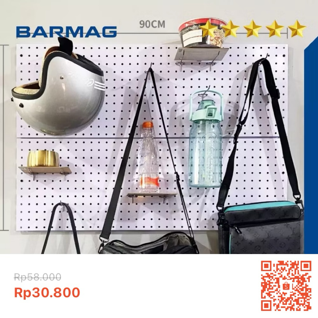 pegboard dinding minimalis