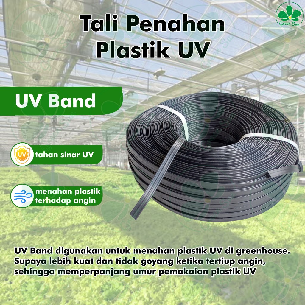 Tali Penahan Plastik UV, 1 roll panjang 300 meter - UV Band - Penguat Plastik UV - Pengikat Greenhou
