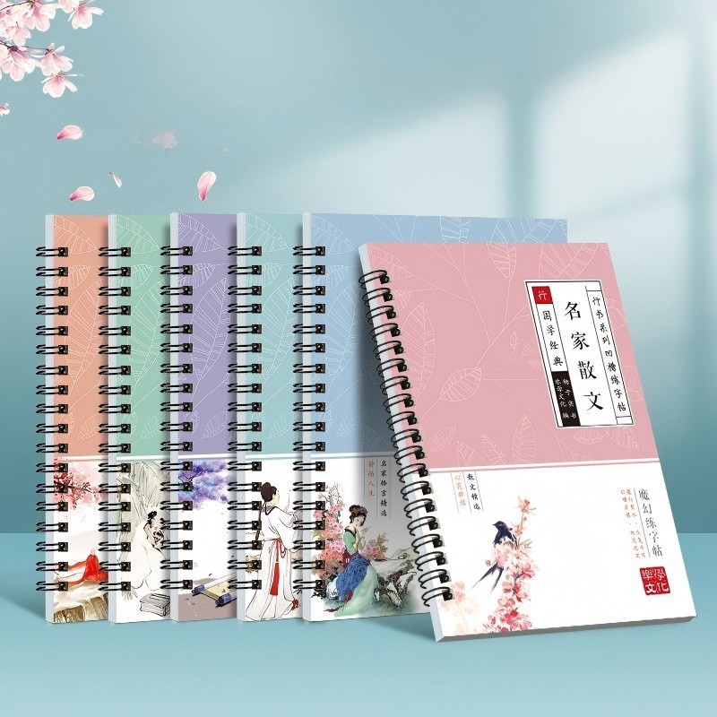6Pcs Buku Latihan Kaligrafi Cina Copybook Mandarin Alur Untuk Pemula Dewasa Menulis Indah Estetik