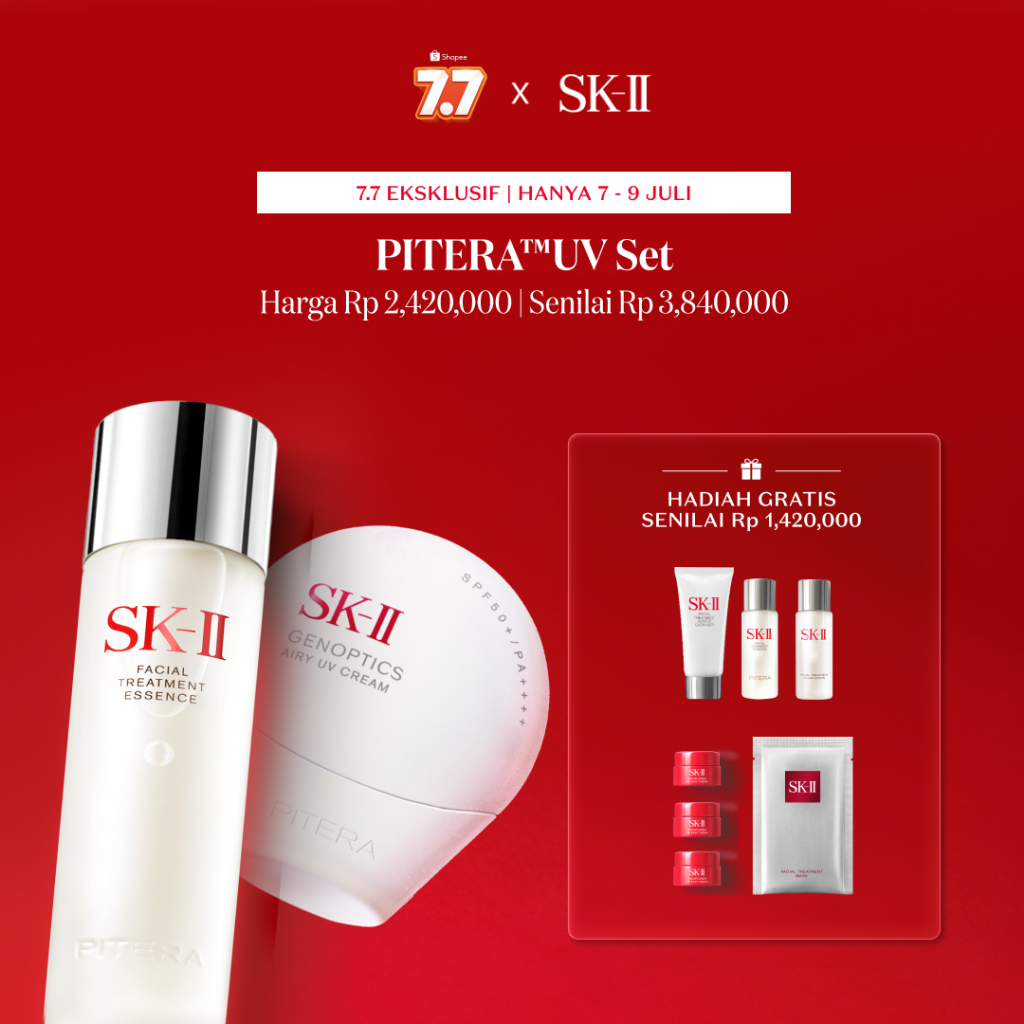 [COMING SOON] [Hanya 7-9 Jul] SK-II PITERA™️ UV Set + Hadiah gratis senilai Rp 1,420,000