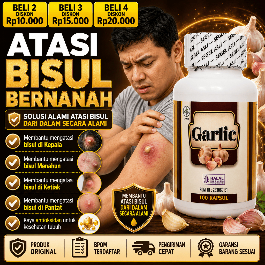 GARLIC Obat Penghilang Bisul, Bisul Bernanah, Bisul Di Pantat / Ketiak / Kepala, Bisul Menahun