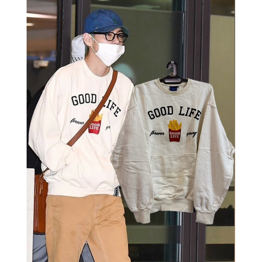 ROMANTIC CROWN GOOD LIFE SWEATER V TAEHYUNG BTS PRELOVED