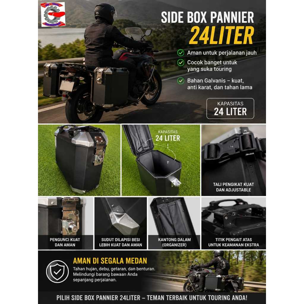 SIDE BOX PANNIER 24L Galvanis