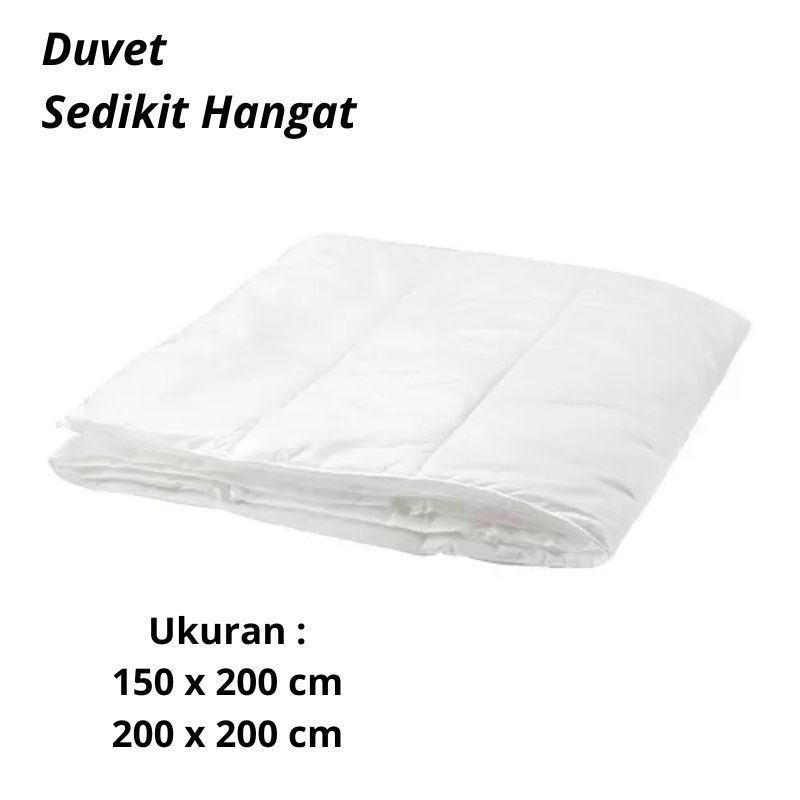 Duvet Inner Selimut Sedikit Hangat Tipis 200 x 200 cm Single