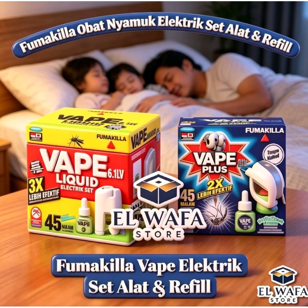 Fumakilla Vape Plus Cld & Cordless Obat Nyamuk Elektrik Full Set