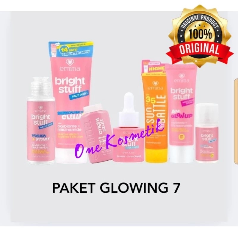 Bisa COD Paket Emina 1 Satu Paket Series Lengkap Komplit Ekonomis / Paket Hemat Emina Bright Stuff U