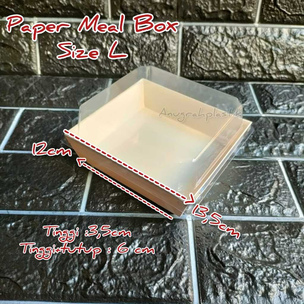 Paper Meal Box Burger uk S dan L / Paper Meal Coklat dan Putih PER PACK