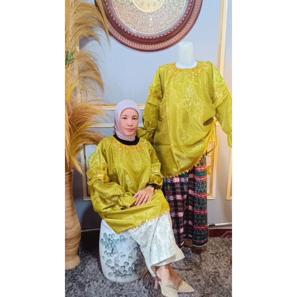 Baju Bodo/Baju Tokko/Baju Adat Bugis/Makassar/Baju Bodo Organza/Baju Bodo Modern/ Baju Tradisional B
