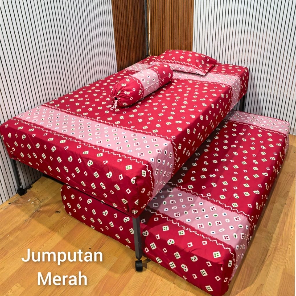 SPREI SORONG 150x200 || SPREI TANPA RUMBAI MOTIF JUMPUTAN ||  SPREI 2 in 1 || SPREI TINGGI 20&30cm