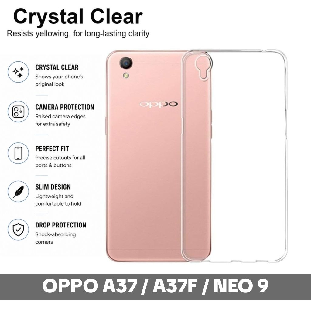 Case Oppo A37 A37F Crystal Clear Case Soft TPU Transparan Casing Silikon