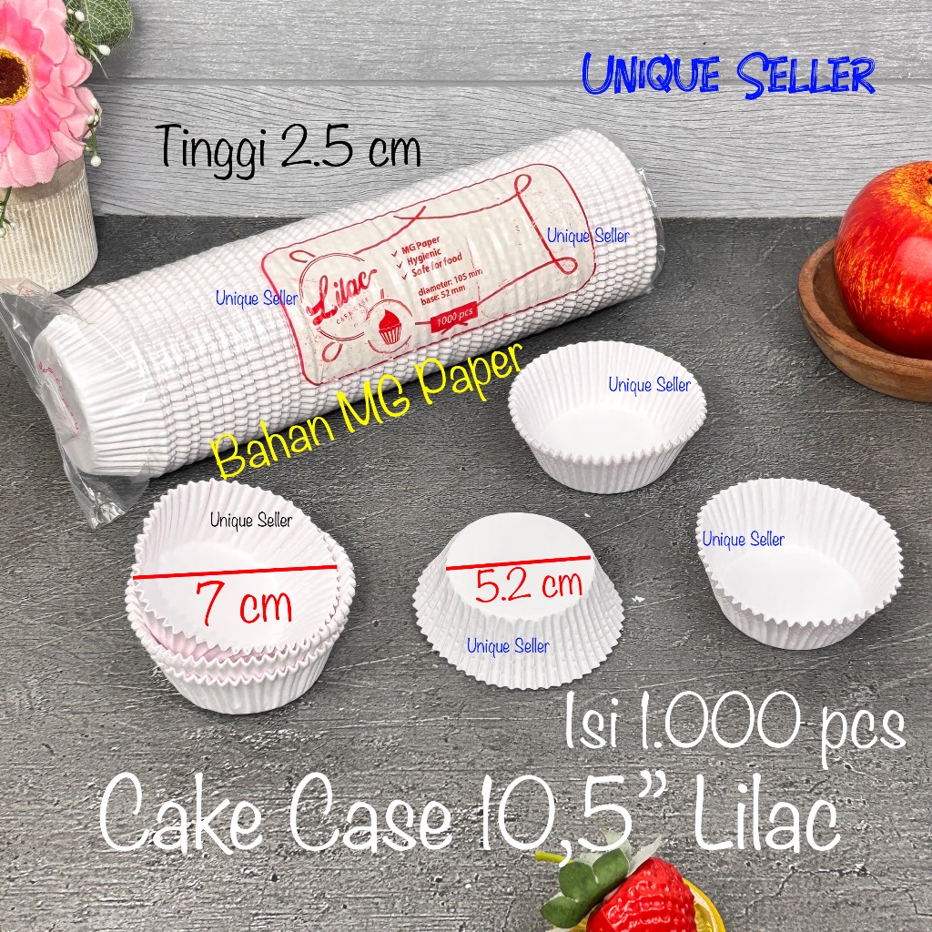 [1000 pcs] Cake Case 10.5 10,5 PUTIH POLOS Alas 4.5 & 5.5 / Kertas Alas Kue Lumpur 10.5 10,5 / Alas 