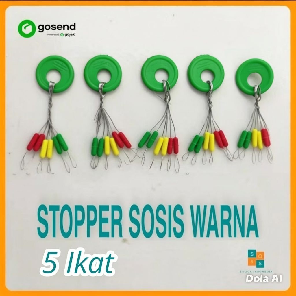 5 Ikat Stopper Pancing Import / Aksesoris Senar Pancing Murah