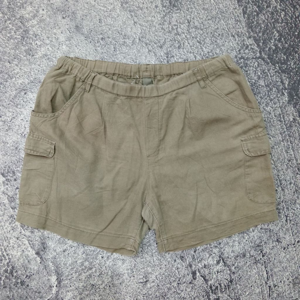 Celana pendek pria cargo pants UNIQLO pinggang karet murah size 28-32