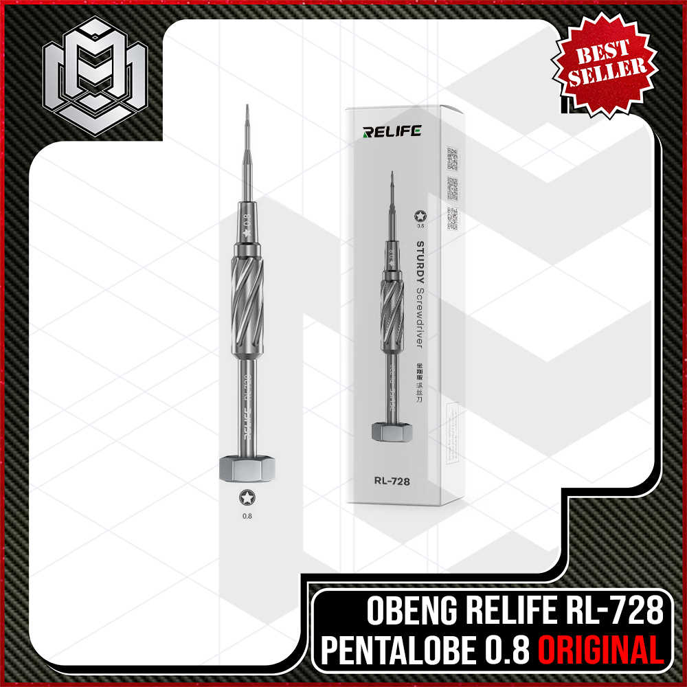 MM - Obeng Relife RL-728 High Quality Steel / Obeng Satuan +1.5 /0.8/ Obeng Satuan Relife Rl728 / Ob