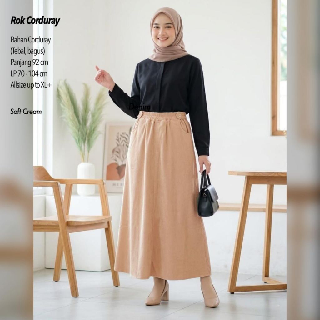ROK CODORAY / ROK WANITA KEKINIAN / ROK CODORAY TEBAL