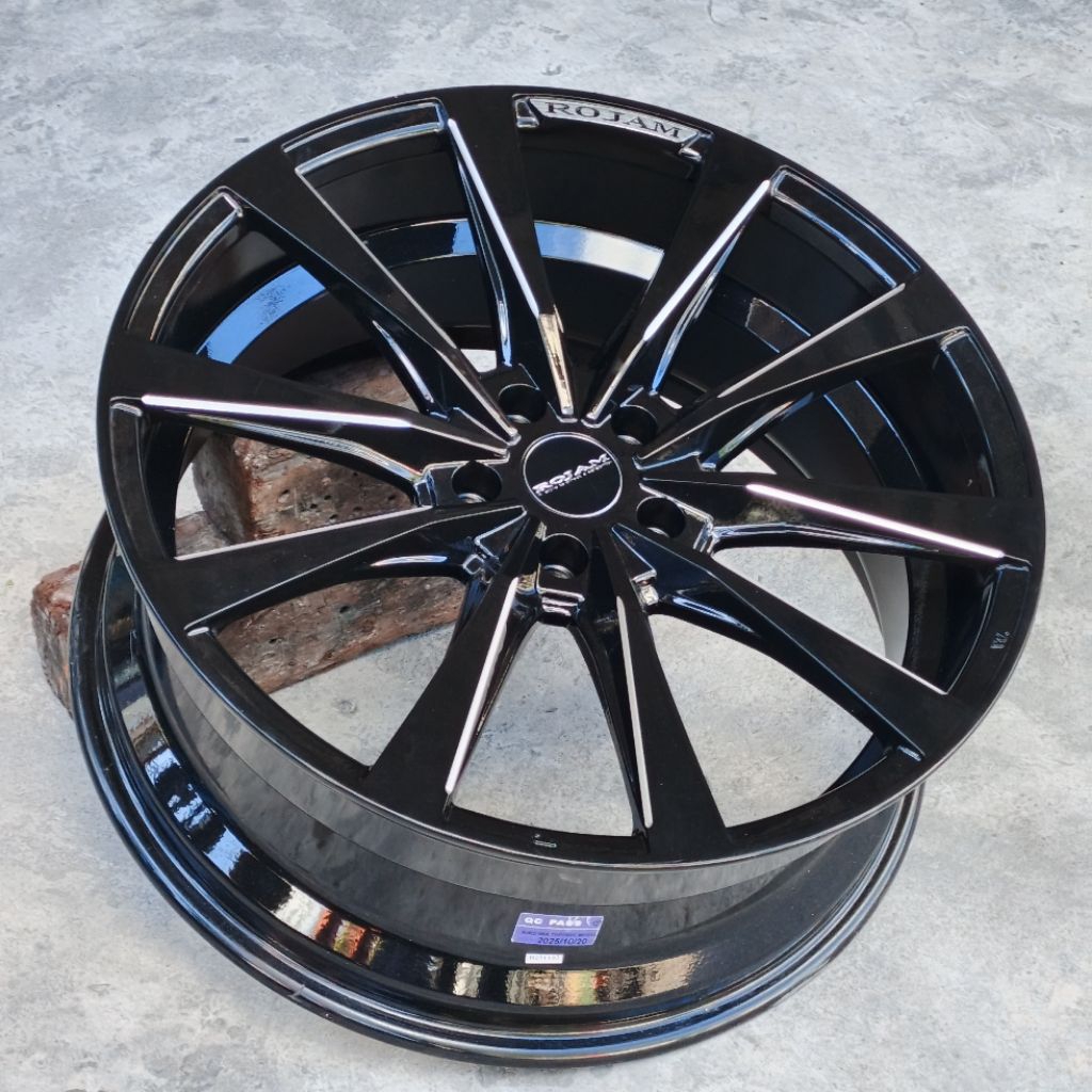 Velg Rojam Slave R20 Lebar 8,5 Pcd 5X114,3 Offset 45 Warna Glossy Black