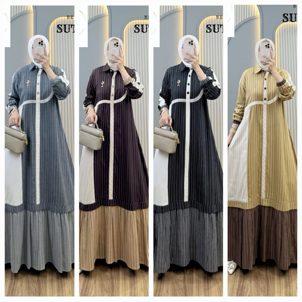 GAMIS KATUN KOMBINASI SYAINA BY SEMUT ORIGINAL